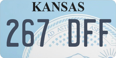 KS license plate 267DFF