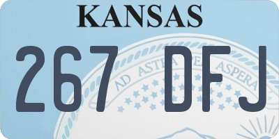 KS license plate 267DFJ