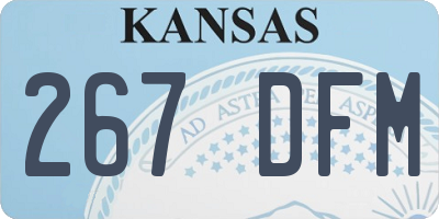 KS license plate 267DFM