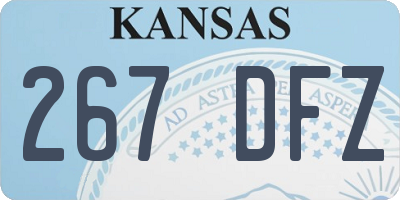 KS license plate 267DFZ