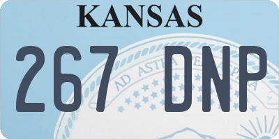 KS license plate 267DNP