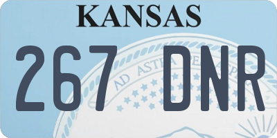 KS license plate 267DNR