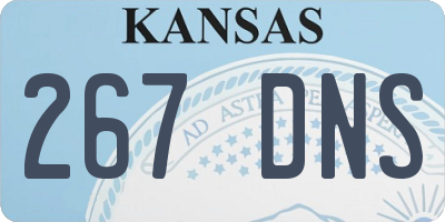 KS license plate 267DNS