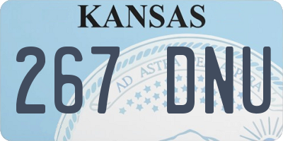 KS license plate 267DNU