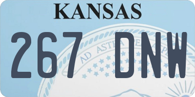 KS license plate 267DNW