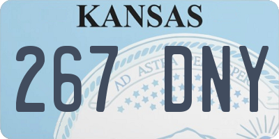 KS license plate 267DNY