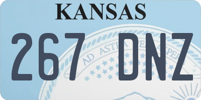 KS license plate 267DNZ