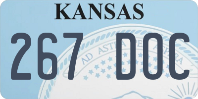KS license plate 267DOC