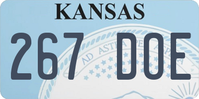 KS license plate 267DOE