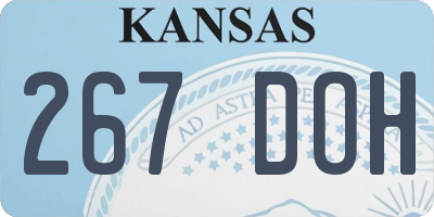 KS license plate 267DOH
