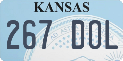 KS license plate 267DOL
