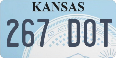 KS license plate 267DOT
