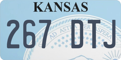 KS license plate 267DTJ