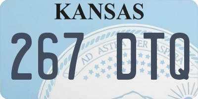 KS license plate 267DTQ