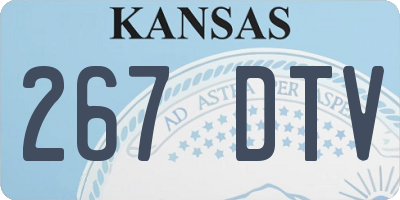 KS license plate 267DTV