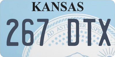 KS license plate 267DTX