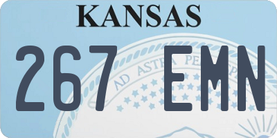 KS license plate 267EMN