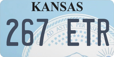 KS license plate 267ETR
