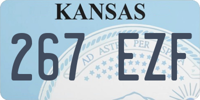 KS license plate 267EZF