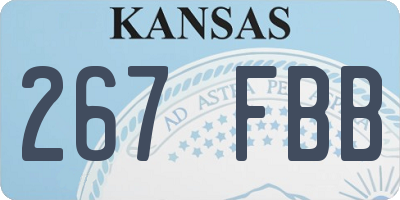 KS license plate 267FBB