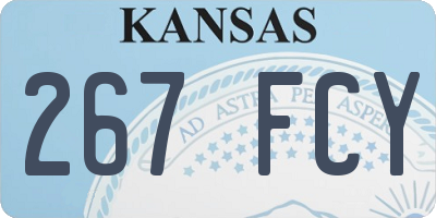 KS license plate 267FCY