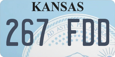 KS license plate 267FDD