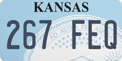 KS license plate 267FEQ