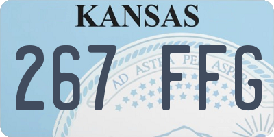KS license plate 267FFG