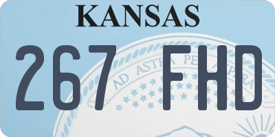 KS license plate 267FHD