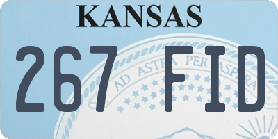 KS license plate 267FID
