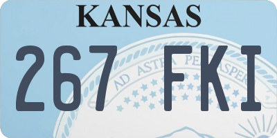 KS license plate 267FKI