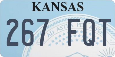 KS license plate 267FQT