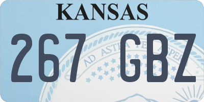 KS license plate 267GBZ