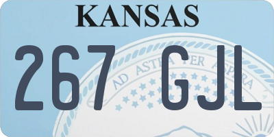 KS license plate 267GJL