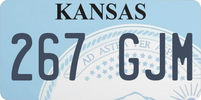 KS license plate 267GJM