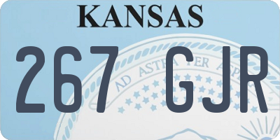 KS license plate 267GJR
