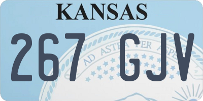 KS license plate 267GJV