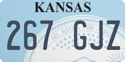 KS license plate 267GJZ