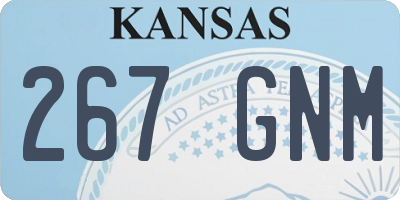KS license plate 267GNM