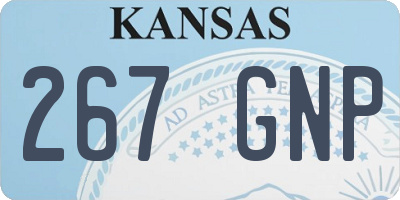 KS license plate 267GNP