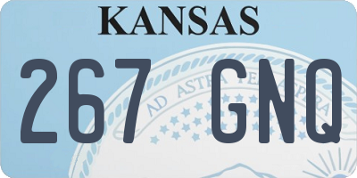 KS license plate 267GNQ