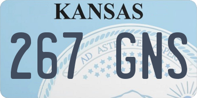 KS license plate 267GNS
