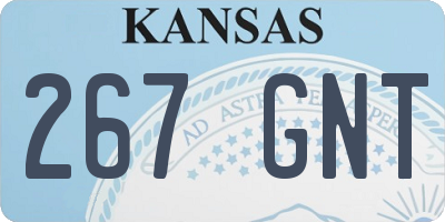 KS license plate 267GNT