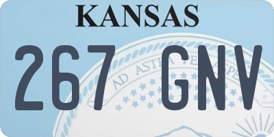 KS license plate 267GNV