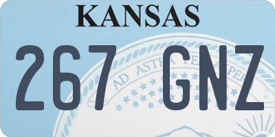 KS license plate 267GNZ