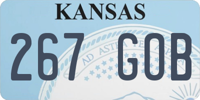 KS license plate 267GOB
