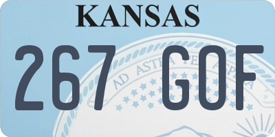 KS license plate 267GOF