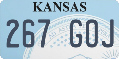 KS license plate 267GOJ