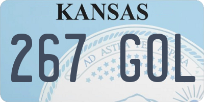 KS license plate 267GOL