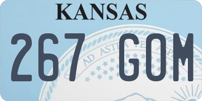 KS license plate 267GOM